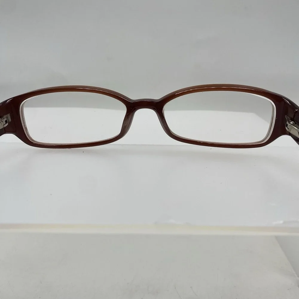 Bebe Eyeglasses Women FRAME ONLY Bejeweled 135 Smoked Topaz 728